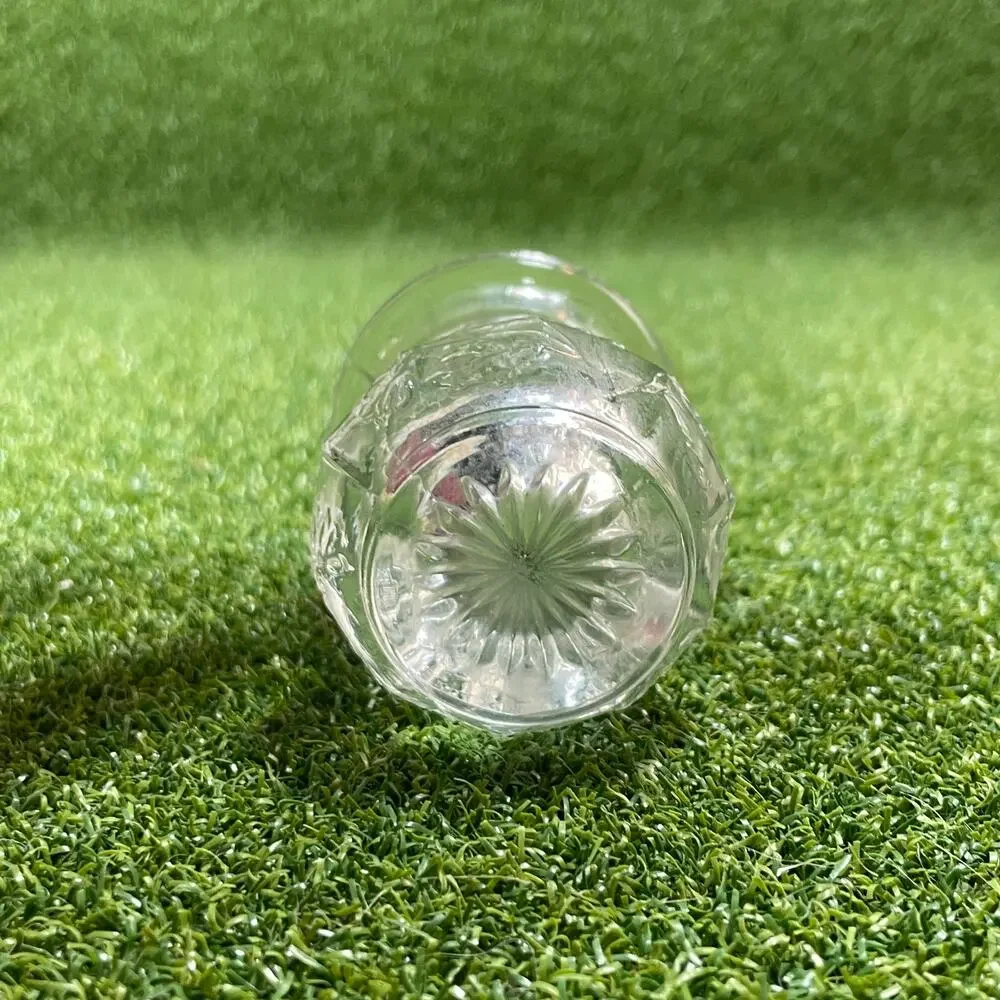 Vintage Clear Pressed Glass Toothpick Bud Vase Mini Votive Candle Holder